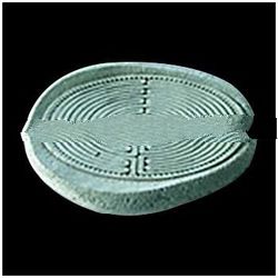 GR 002 River stone Soap Holder Labyrinth Motif