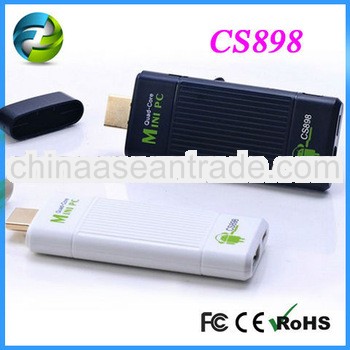 android mini pc CS898 RK3188 1.8GHz 1GB Rom 8GB Rom Bluetooth Original Quad core Dongle