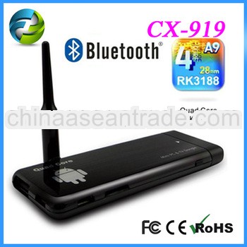 android set top box CX-919 RK3188 TV Dongle Quad core Android 4.2 Bluetooth2.0 Smart TV Dongle 2G/8G