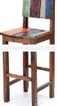 STOOL MADE OF OLD BOAT WOOD BWS14