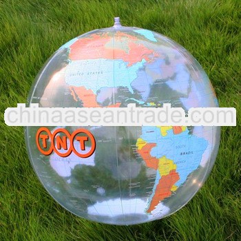 attractive transparent inflatable beach ball with logo