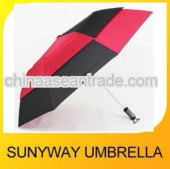 auto windproof double layer 2 folds golf umbrella