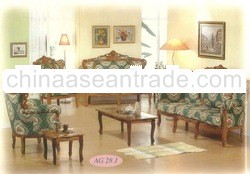 Teak Classic Design Romawi Oval Rose 2 Sofa Set Indoor Furniture