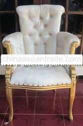 Antique Gold Furniture - Italian Wooden Arm Chair Living Room Sofa