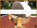 RATTAN ROUND SOFA WITH ROOF