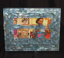 sea shell frame photo art mosaic inlay made from bali