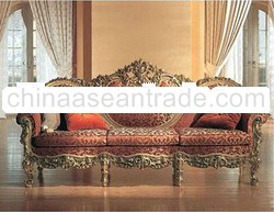 Mahogany Sofa 3 Seater Classic Design Indoor Furniture.