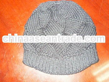 beanie factory offer custom cross twist acrylic knitted hat