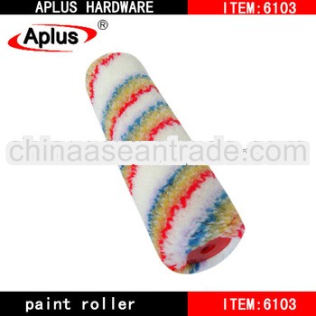 beautifull 6" slip-on rainbow fabric paint roller refill