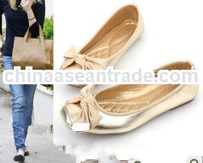 besutiful ballerina shoes 2013 leather lining &sock pretty ballerina shoes XT08-P1039