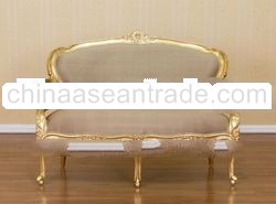 Gilt Furniture - Gold Gilt Sofa 2 Seater with Silk