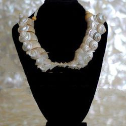 shell pearl necklace art jewelry made from bali seashell company caspla