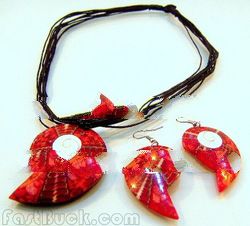 Resin Shell Necklace & earring