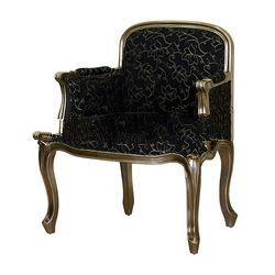 Golden Chair with Black Upholstered Series