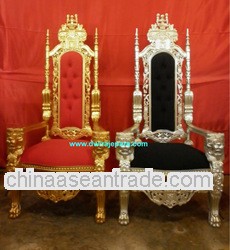 Antique Reproduction Furniture - King Chair Mahogany Furniture