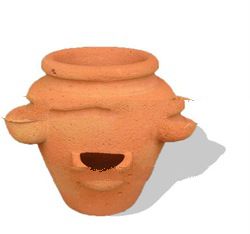 Terracotta flower jar