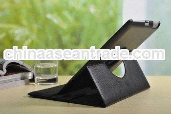 black leather case for Ipad 2&3