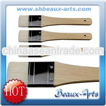 bleached bristle varnished wooden handle paint brush