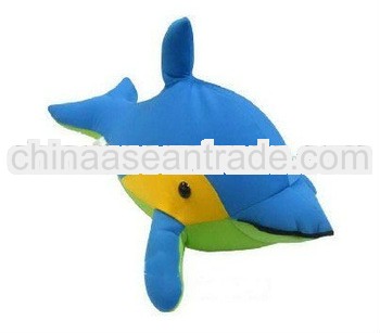 blue plush whale toy with high quality