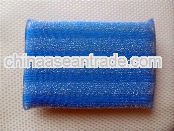 blue washing sponge scrubber for dishes