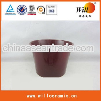 bordeaux ceramic flowerpot