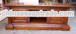 2 Door TV Cabinet Mahogany Indoor Furniture