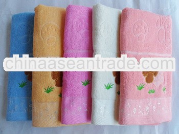 bright colored baby bath towel weaving with 32/2s