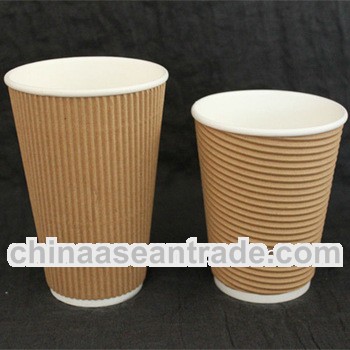 brown kraft ripple wall paper coffee cups in high-quality