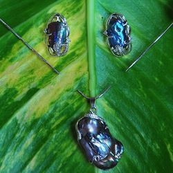 paua pearl natural jewelry