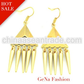 bulk cheap triangle shape gold earrings for women HE9063