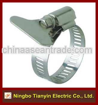 butterfly screw with turn key hose clamp