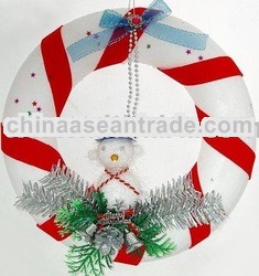 New Brand White Red Striped Bubble Wreath Christmas tree Ornaments