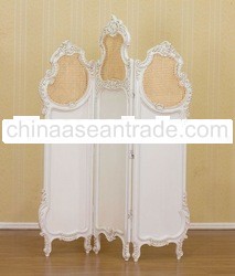 Cream Furniture - French Room Divider with Rattan