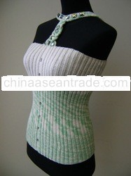 KNIT WEAR TANK TOP WITH SWAROZKI BUTTON