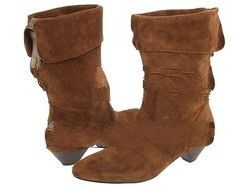 New NINE WEST Quintera LT BROWN SUEDE BOOT Womens 7 M