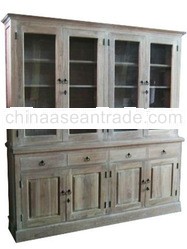 Reclaimed Teak Display Cabinet with 8 Doors & 4 Drawers