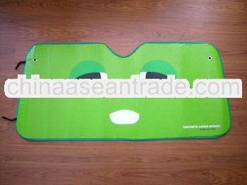 cartoon PE BUBBLE car front sun shade with silk screen printing