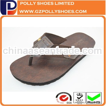 casual durable men leather flip flop