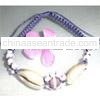 ACB1046 Bracelet, Sea shell and leather