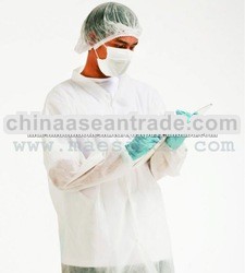 Unisex Standard Non Woven PP White Lab Coat