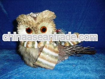 christmas sisal owl,styrofoam grass owl