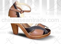 women leather sandal, high heel leather shoe, ladies leather sandal