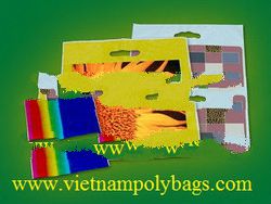 Cheap punch out handle poly plastic bag made in Viet Nam