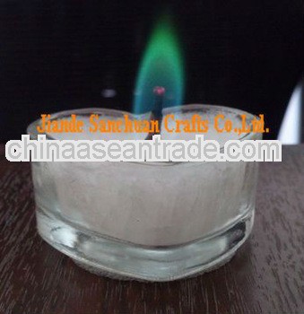 color flame glass candle