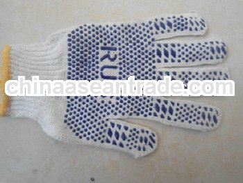 cotton pvc dotted gloves
