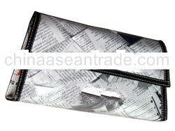 Recycled newspaper wallet