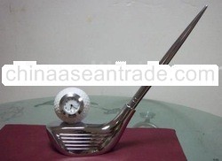 Golf head pen with ball clock