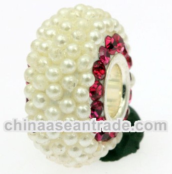 crystal bead with silver core-uniquecrystal beads-crystal mixed with pearls/CZ