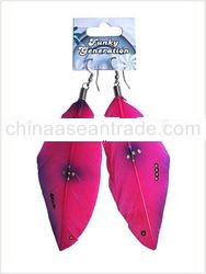 High Quality Handmade Costume Fashion Feather Earrings