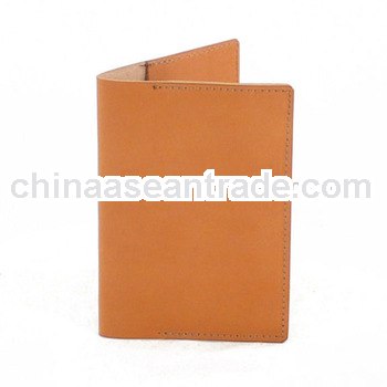 custom made genuine leather passport bifold case for business trip